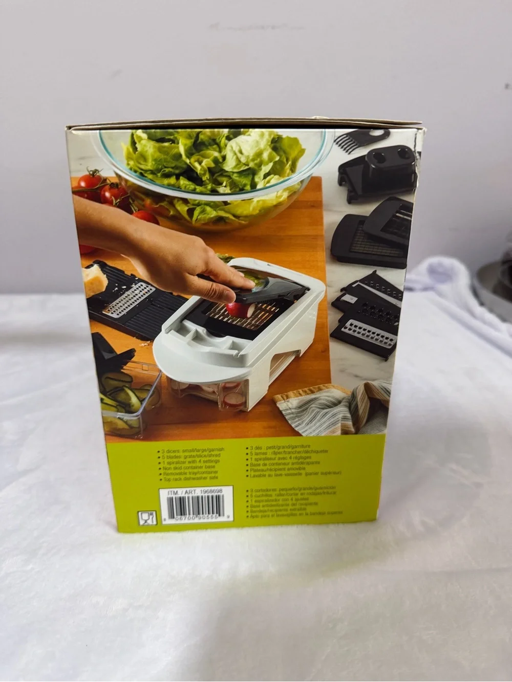 Mi White Vegetable Chopper and Slicer with Clear Drawer